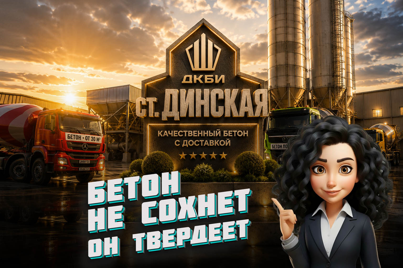 Бетон не сохнет, он твердеет
