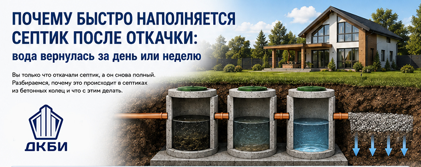Почему быстро наполняется септик после откачки: вода вернулась за день или неделю