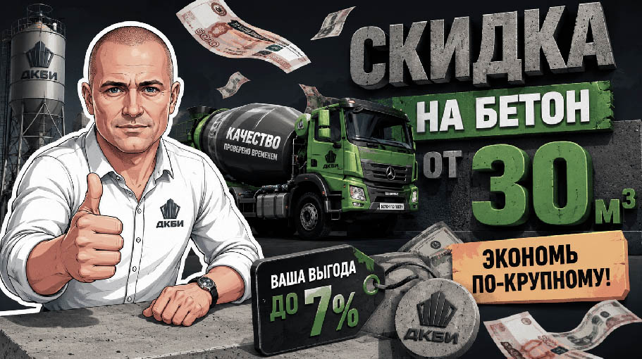 Скидки на объемах БЕТОНА