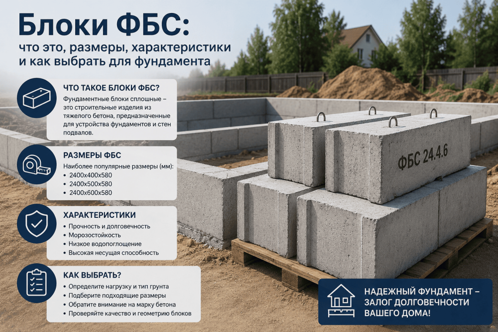 Блоки ФБС: что это, размеры, характеристики и как выбрать для фундамента 
